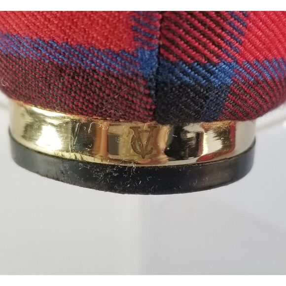VC Signature Flats Red Tartan Plaid Sz 6 Embroidered Logo Square Toe - Picture 9 of 13